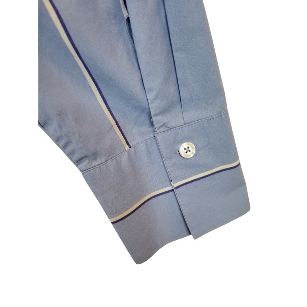Talbots Women's Blue White Striped Dress Button Up Shirt Cotton Size 3X - Picture 5 of 7